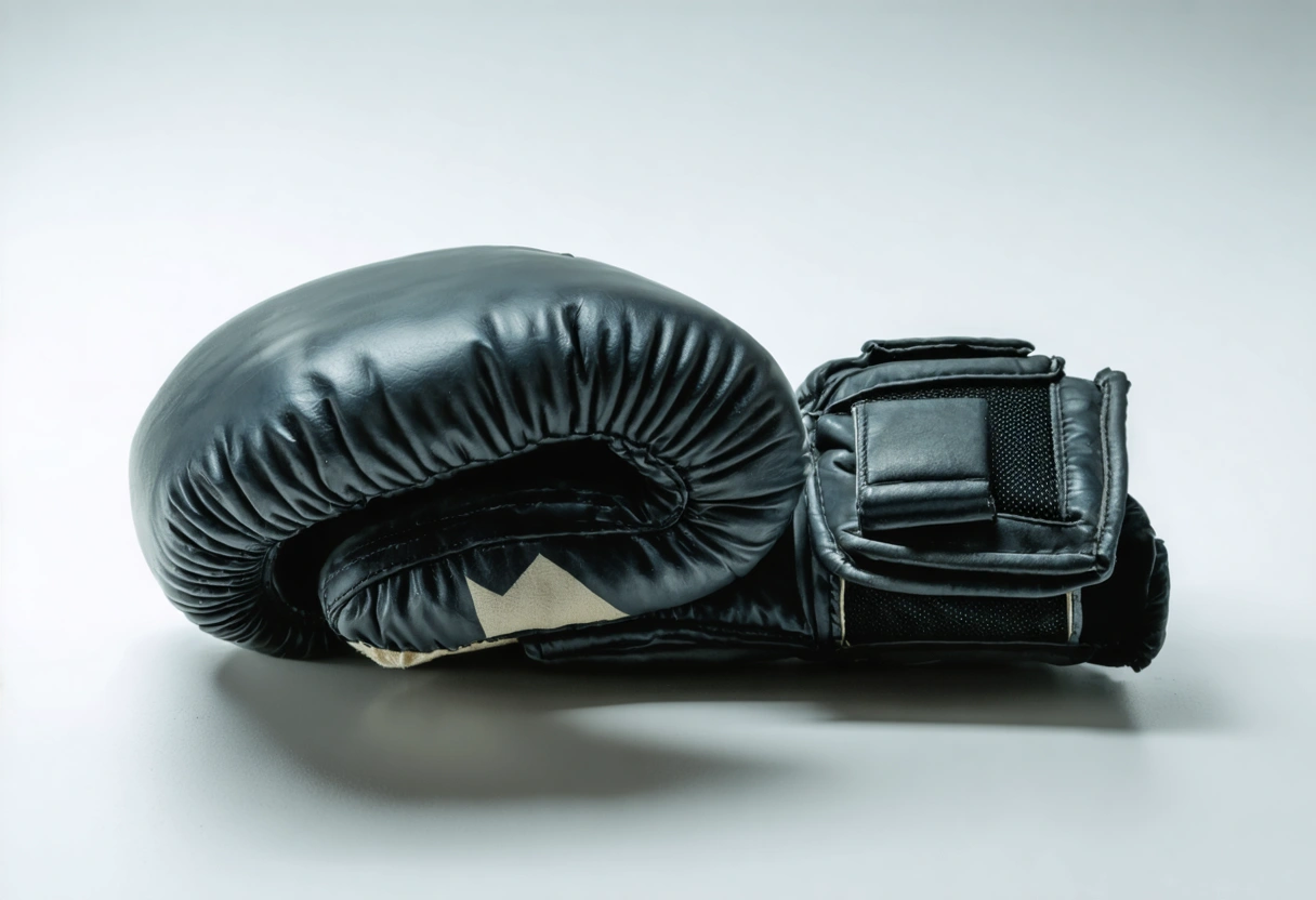 New boxing gloves open to show thick padding, reinforced stitching, mesh panels, and sturdy strap